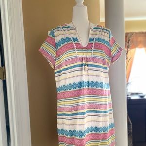 Britt Ryan Embroidered Shift Dress White/Multi